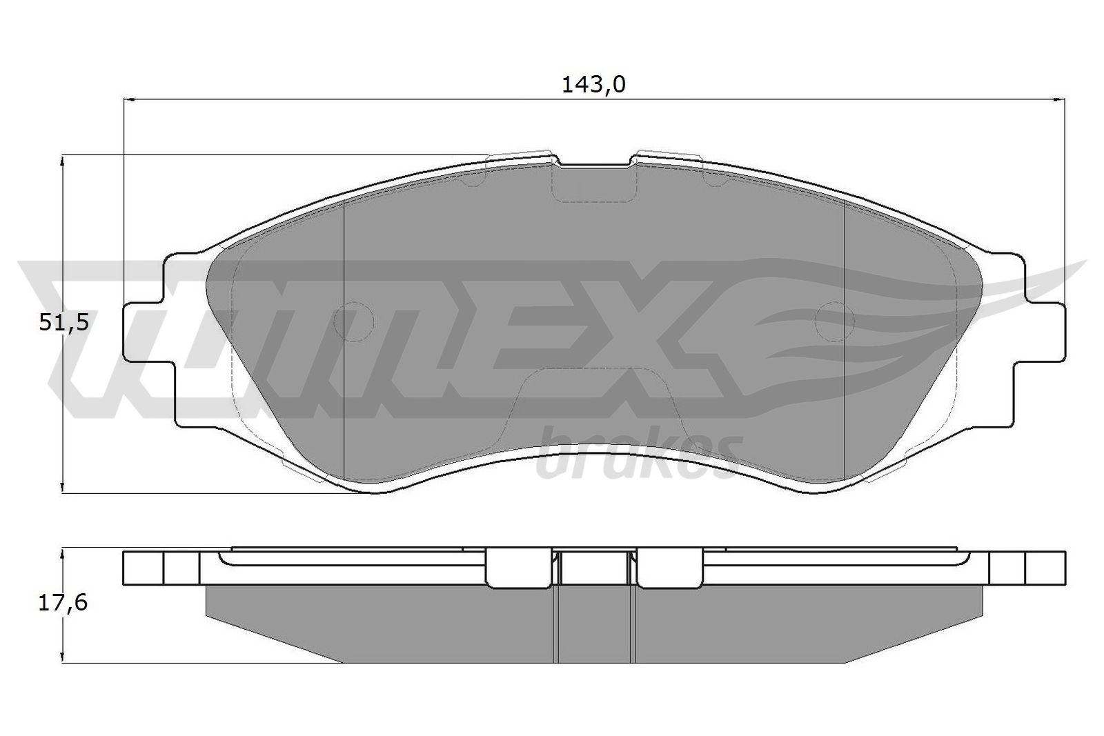 Sada brzdových platničiek kotúčovej brzdy TOMEX Brakes
